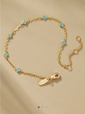 Anthropologie Clover Chain Bracelet